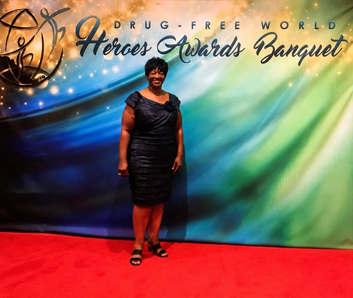 Mae Dixon attending the Drug-Free World Heroes Awards Banquet