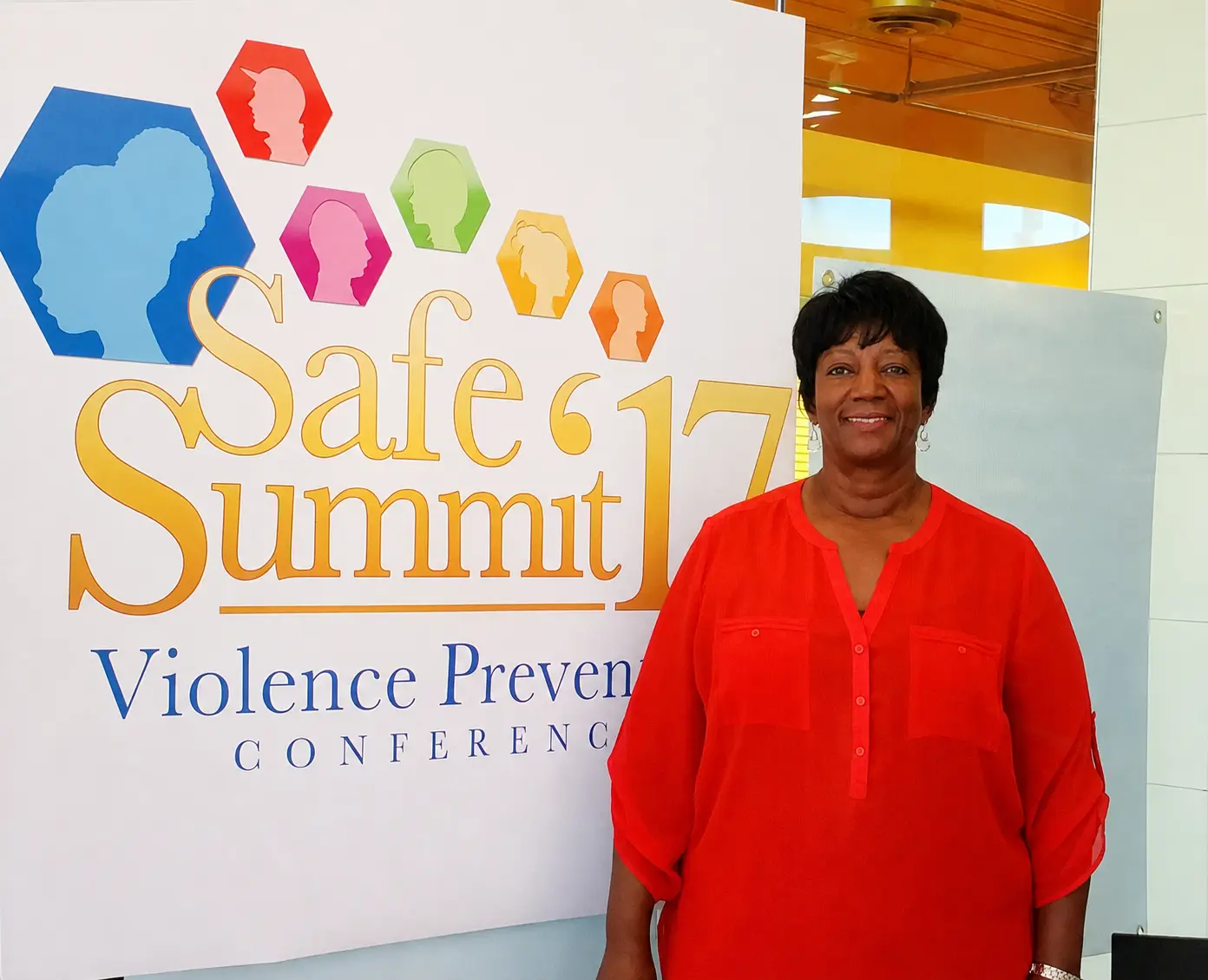 Mae Dixon at the Safe Summit violence prevention conference