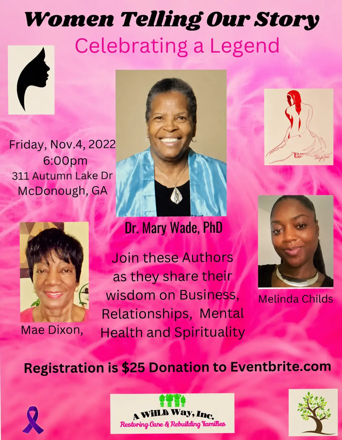 Women Telling Our Story Celebrating a Legend flyer