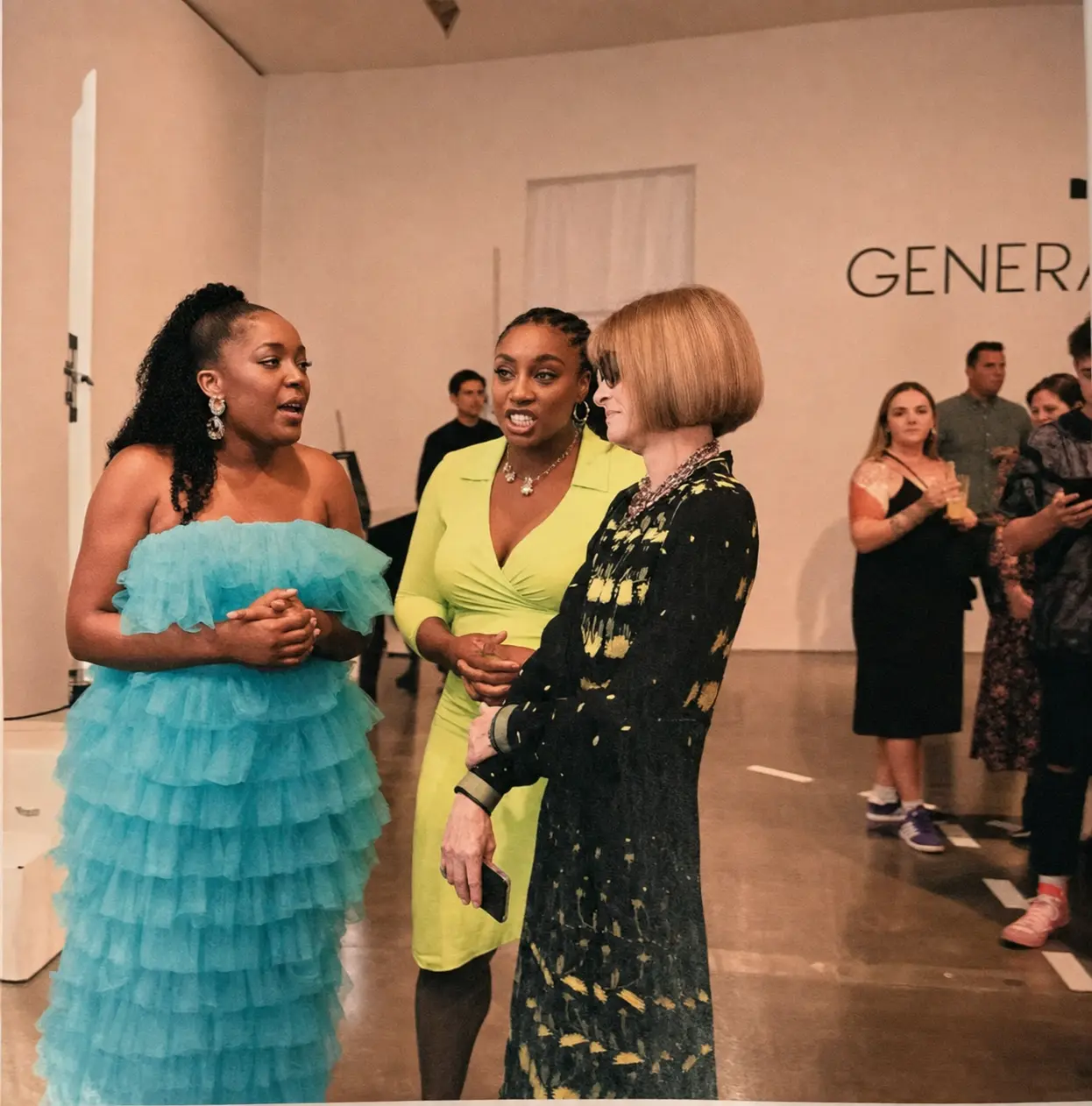 Women celebrating together at a community event