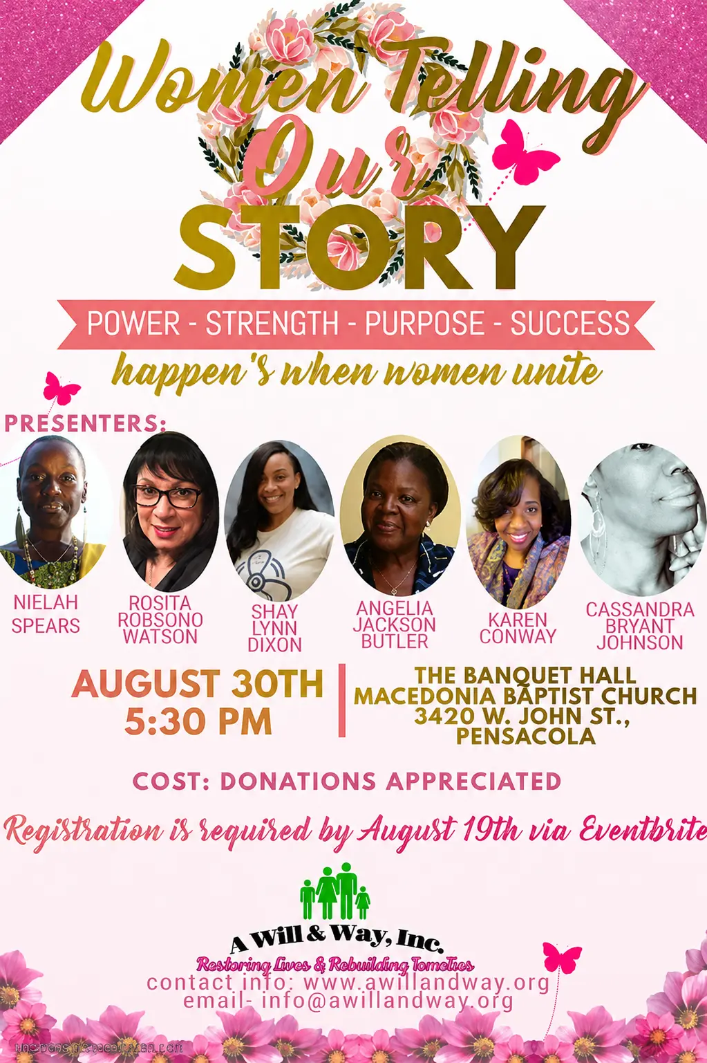 Women Telling Our Story event announcement