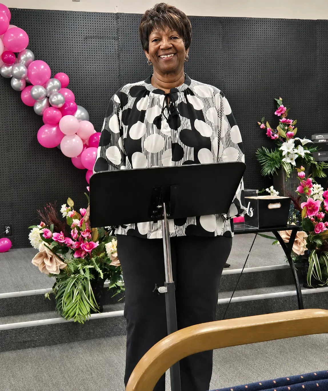 Women’s leadership speaker at a community gathering