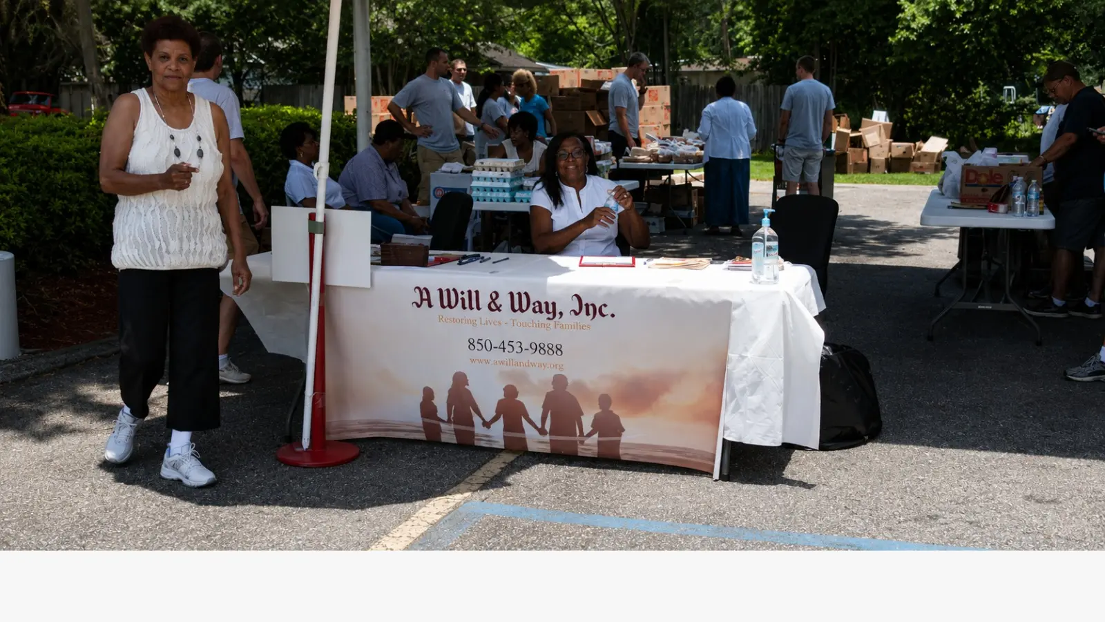A Will and Way community registration table