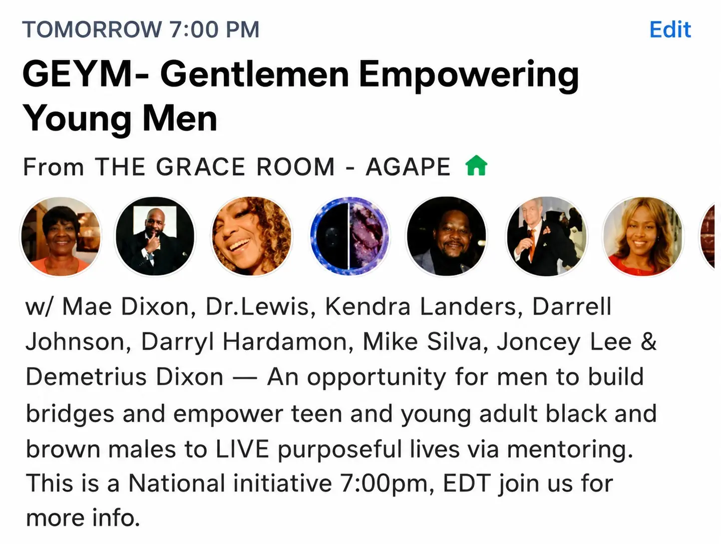 Gentlemen Empowering Young Men program