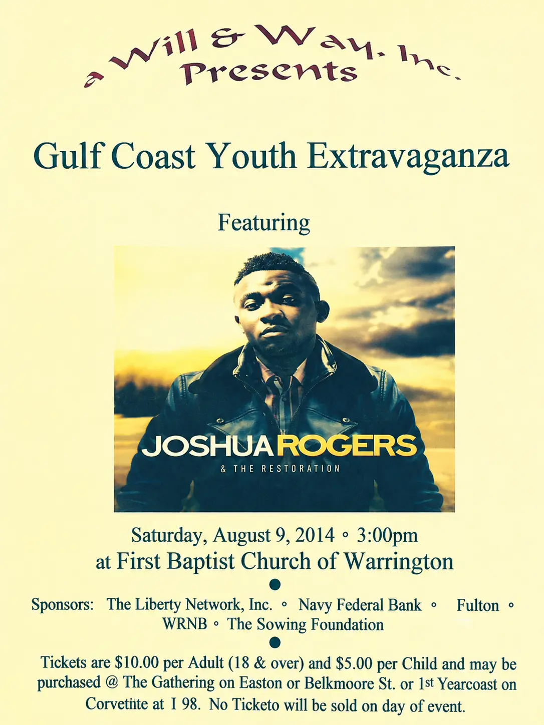 Gulf Coast Youth Extravaganza program flyer