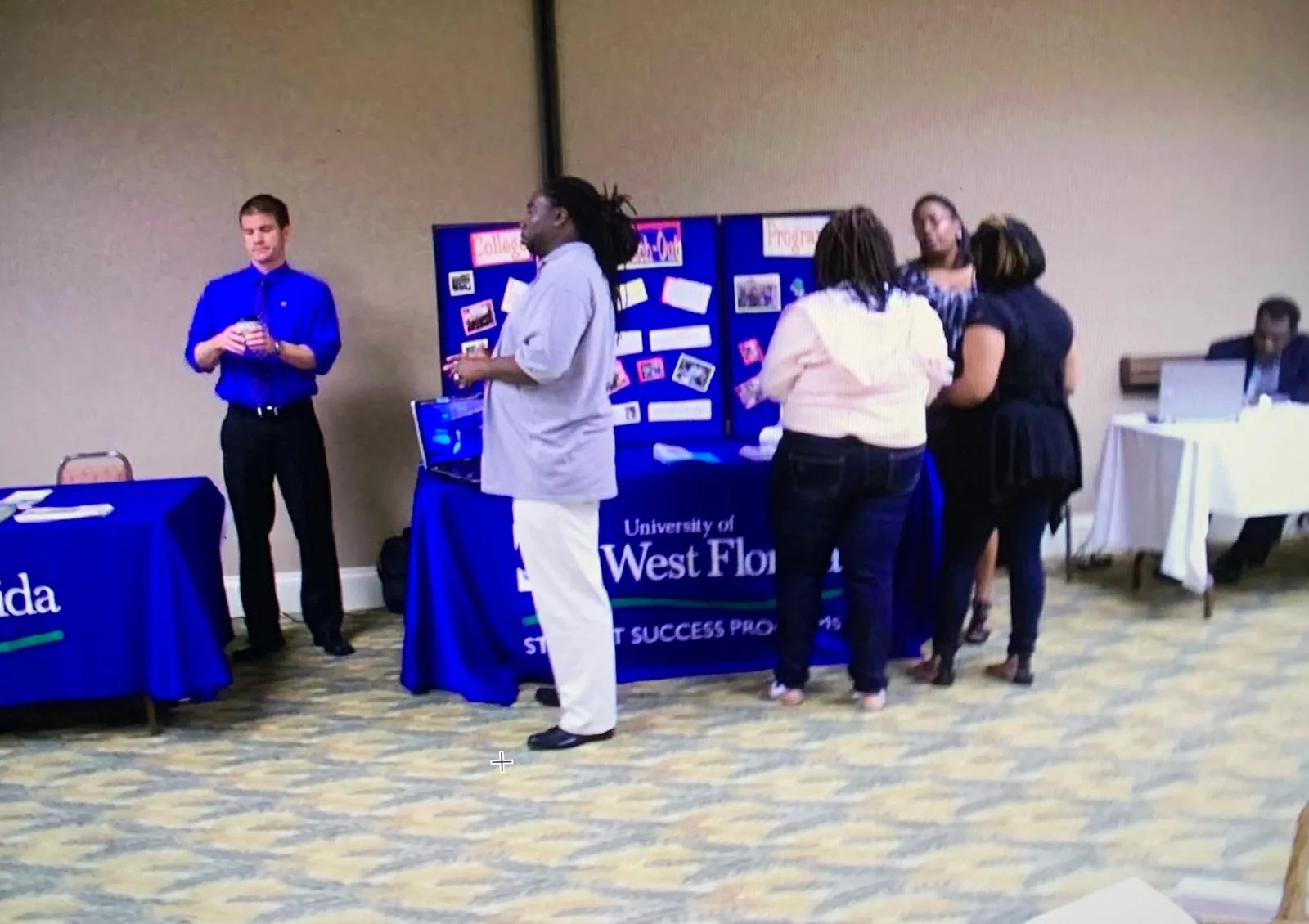 University of West Florida college outreach table at a community event