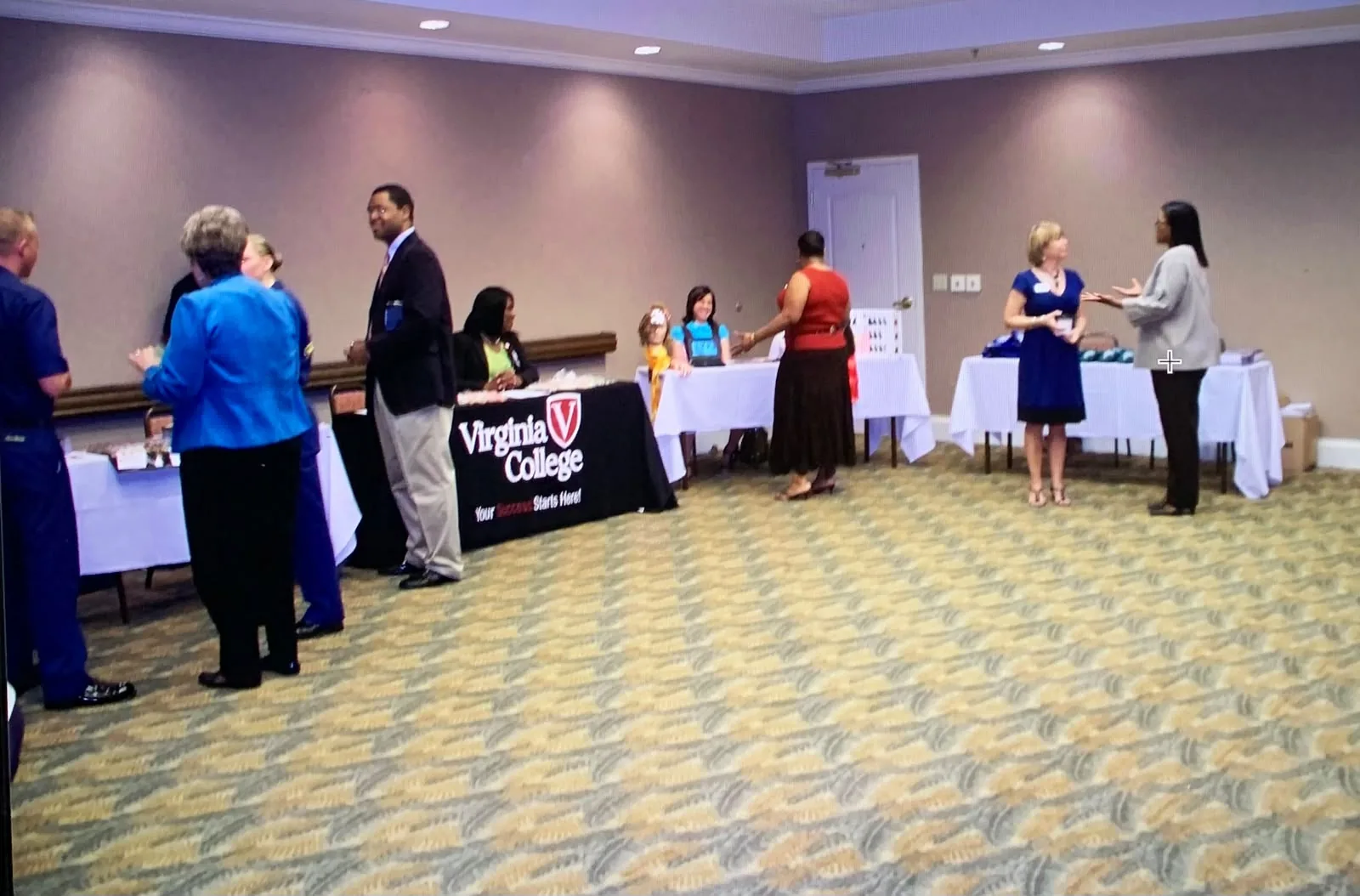 Students and mentors at the college and career resource fair