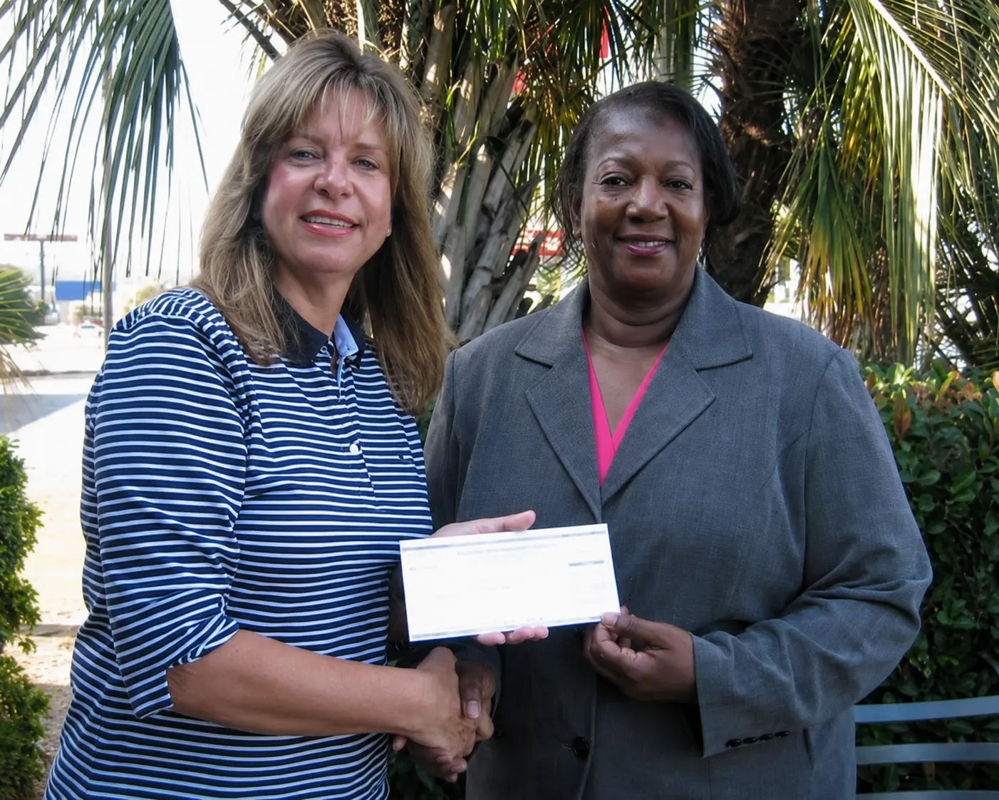 Community volunteers connecting through a charitable partnership